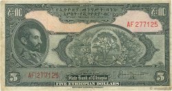 5 Dollars ETIOPIA  1945 P.13b q.MB
