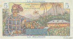 5 Francs Bougainville REUNION ISLAND  1946 P.41a XF