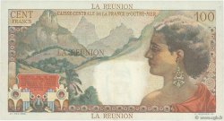 100 Francs La Bourdonnais REUNION INSEL  1946 P.45a fVZ