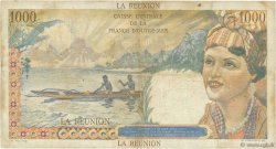 1000 Francs Union Française REUNION ISLAND  1946 P.47a F