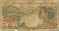 100 Francs La Bourdonnais REUNION ISLAND  1960 P.49a G