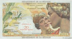 20 NF sur 1000 Francs Union Française REUNION ISLAND  1971 P.55b XF-