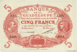 5 Francs Cabasson rouge GUADELOUPE  1943 P.07c EBC+