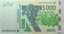 5000 Francs STATI AMERICANI AFRICANI  2005 P.617Hc FDC