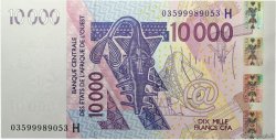 10000 Francs WEST AFRICAN STATES  2003 P.618Ha AU