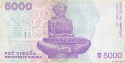 5000 Dinara KROATIEN  1992 P.24a fSS