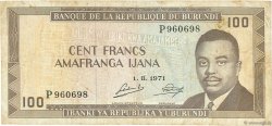 100 Francs BURUNDI  1971 P.23b