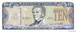 10 Dollars LIBERIA  2008 P.27d FDC