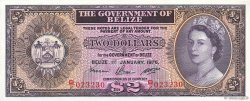 2 Dollars BELIZE  1976 P.34c UNC-