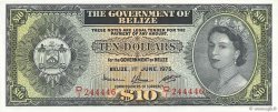 10 Dollars BELICE  1975 P.36b FDC
