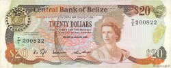 20 Dollars BELIZE  1986 P.49a TTB
