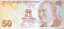 50 Lira TURKEY  2009 P.225a