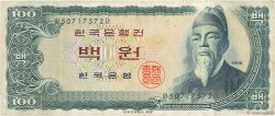100 Won SOUTH KOREA   1965 P.38A VF