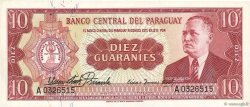 10 Guaranies PARAGUAY  1963 P.196a SPL