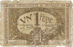 1 Franc MONACO  1920 P.04b GE