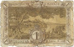 1 Franc MONACO  1920 P.04b q.B