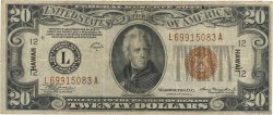 20 Dollars HAWAII  1934 P.41 F+