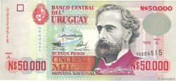 50000 Nuevos Pesos URUGUAY  1989 P.070a VF