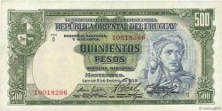500 Pesos  URUGUAY  1967 P.044a TTB