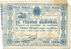 3 Pesos PARAGUAY  1865 P.023 VF