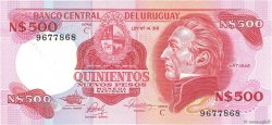 500 Nuevos Pesos URUGUAY  1985 P.063b AU+