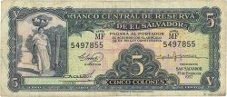 5 Colones EL SALVADOR  1957 P.092b SGE