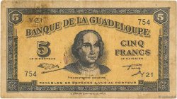 5 Francs GUADELOUPE  1942 P.21b