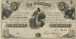 5 Forint HUNGARY  1852 PS.143r1 AU