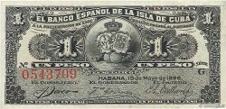 1 Peso KUBA  1896 P.047a ST