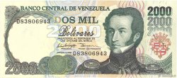2000 Bolivares VENEZUELA  1998 P.077c