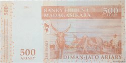 2500 Francs - 500 Ariary MADAGASCAR  2014 P.088b FDC