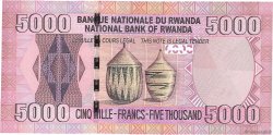 5000 Francs RUANDA  2009 P.37 FDC