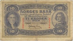 10 Kroner NORVÈGE  1942 P.08c B