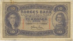 10 Kroner NORVÈGE  1944 P.08c MBC