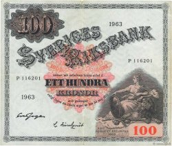 100 Kronor SUÈDE  1963 P.48e q.BB