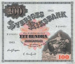 100 Kronor SWEDEN  1963 P.48e VF