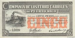 5 Pesos PUERTO RICO  1880 PS.101a AU+