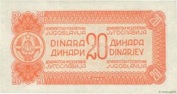 20 Dinara YUGOSLAVIA  1944 P.051a AU