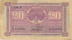 20 Markkaa FINLANDIA  1939 P.071a MB