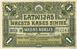 1 Rublis LATVIA  1919 P.02b UNC
