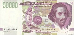 50000 Lire ITALY  1992 P.116b UNC