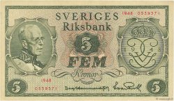 5 Kronor SWEDEN  1948 P.41a XF
