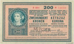 200 Kronen Spécimen AUSTRIA  1918 P.024s q.FDC
