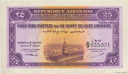 25 Piastres LIBANO  1942 P.036 MBC+