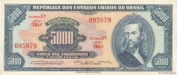 5000 Cruzeiros BRAZIL  1964 P.174b VF