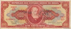10 Centavos sur 100 Cruzeiros BRASILE  1966 P.185a MB