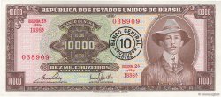 10 Cruzeiros Novos sur 10000 Cruzeiros BRASILE  1967 P.190b AU