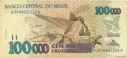 100000 Cruzeiros BRASIL  1992 P.235a BC