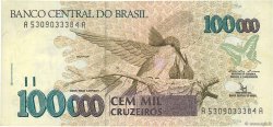 100000 Cruzeiros BRAZIL  1992 P.235a VF