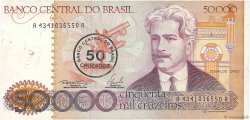 50 Cruzados sur 50000 Cruzeiros BRASILIEN  1986 P.207a fVZ